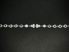 Celeste Geometry – 925 Silver White Gold AD Bracelet
