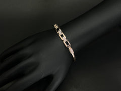 Aurora Links – 925 Silver Rose Gold Geometric AD Bracelet