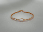 Celeste Curve – 925 Silver Rose Gold AD Bracelet