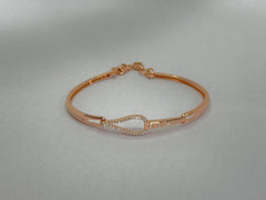 Celeste Curve – 925 Silver Rose Gold AD Bracelet