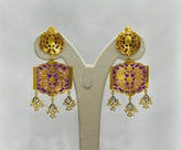 Gulnaar Jaali Kundan Polki 925 Silver Statement Earrings