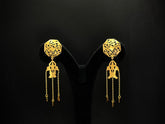 Amara Jaali Mango Tassel 925 Silver Statement Earrings
