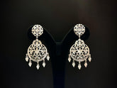 Chandrika Floral Dome 925 Silver Statement Earrings