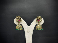 925 Silver Antique Peacock Chitai Rani Haar Necklace Set