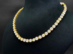 Moissanite Polki Classic Tennis Necklace Set