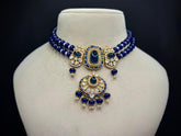 Neel Viraasat – 925 Silver Moissanite Polki Necklace Set
