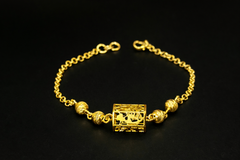 Floral Lattice – 925 Silver Laser Cut Bead Bracelet