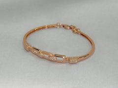 Aurora Links – 925 Silver Rose Gold Geometric AD Bracelet