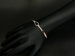 Celeste Curve – 925 Silver Rose Gold AD Bracelet
