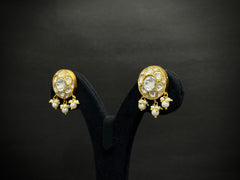 Floral Pearl Kundan Polki Choker Necklace Set