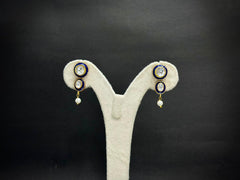 Blue Meenakari Kundan Polki Layered Necklace Set