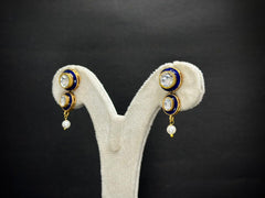 Blue Meenakari Kundan Polki Layered Necklace Set