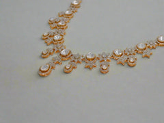 925 Silver Floral Polki Necklace