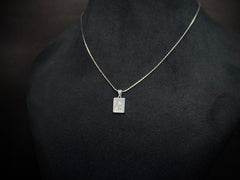 Celestial Square – 925 Silver Star Pendant with Mother of Pearl