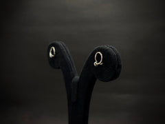 Round Lucky Nail Pendant & Earrings Set — 925 Silver, White Gold Finish